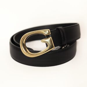 CORREA M T75 NEGRO HEBILLA GUCCI ORO