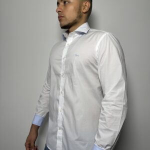CAMISA H TM  BLANCO TECKEL AZUL