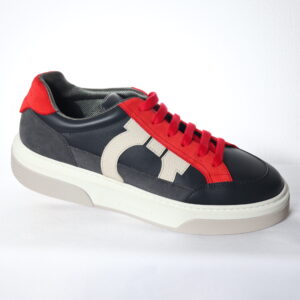 SNEAKERS H T43 (9.0 UK) GRIS-ROJO FERRAGAMO