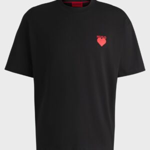 CAM TM OVERSIZE NEGR/ROJO CORAZÓN HUGO