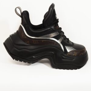 SNEAKERS M T39 NEGROS MONOGRAM CAFE SUELA ALTA