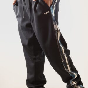 SUDADERA H TL AZUL REY BANDA LATERAL BLAN/AZU BOSS