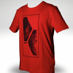 CAMISETA H TS ROJO CUADRO BOSS PECHO